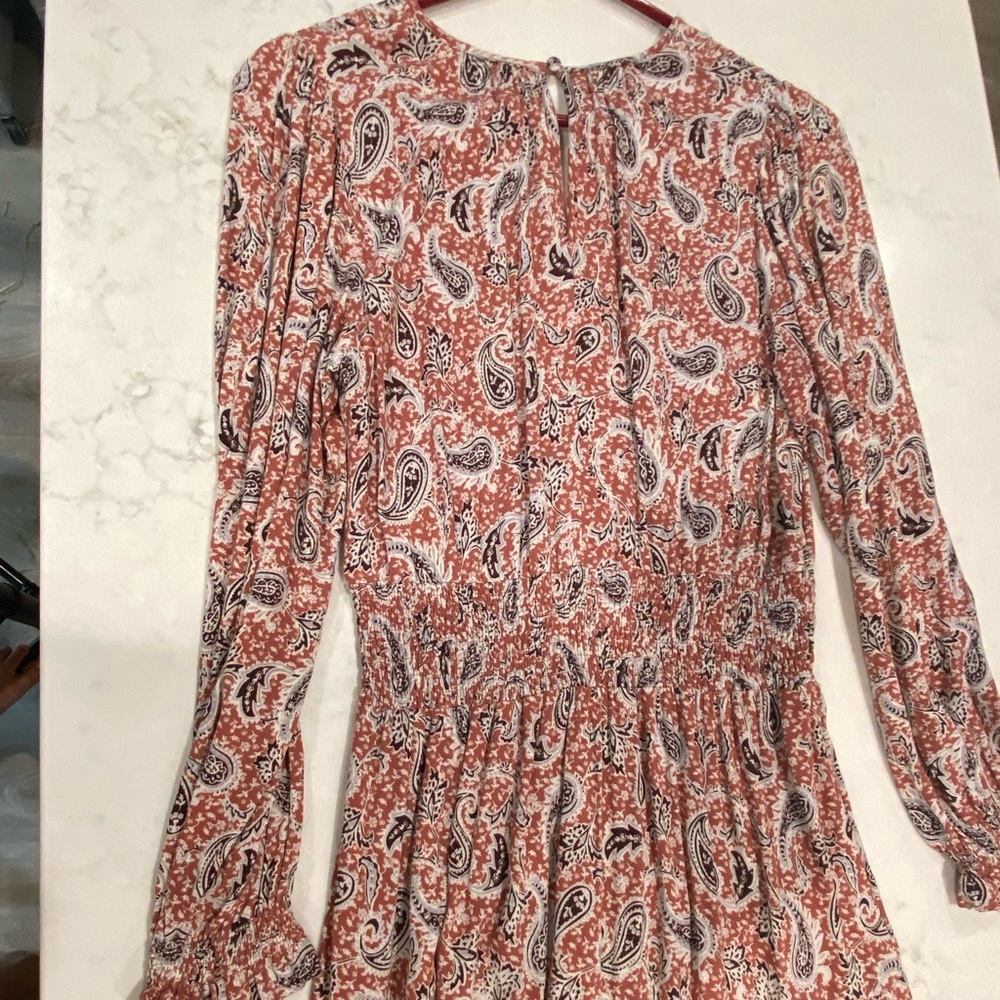 Aura LS paisley maxi dress